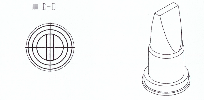 JT1133 Base Sealing Diameter 5.4mm Outer Diameter 4mm Inner Diameter 2.36mm Height 10mm Back FKM or Viton Duckbill Valve