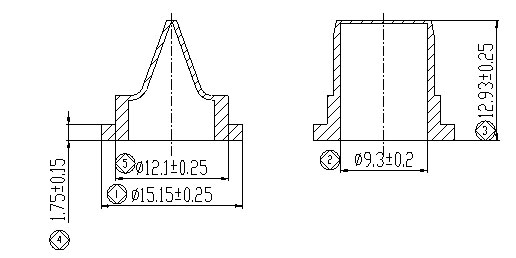JT1169.DuckBill.Valve .Factory.Drawing
